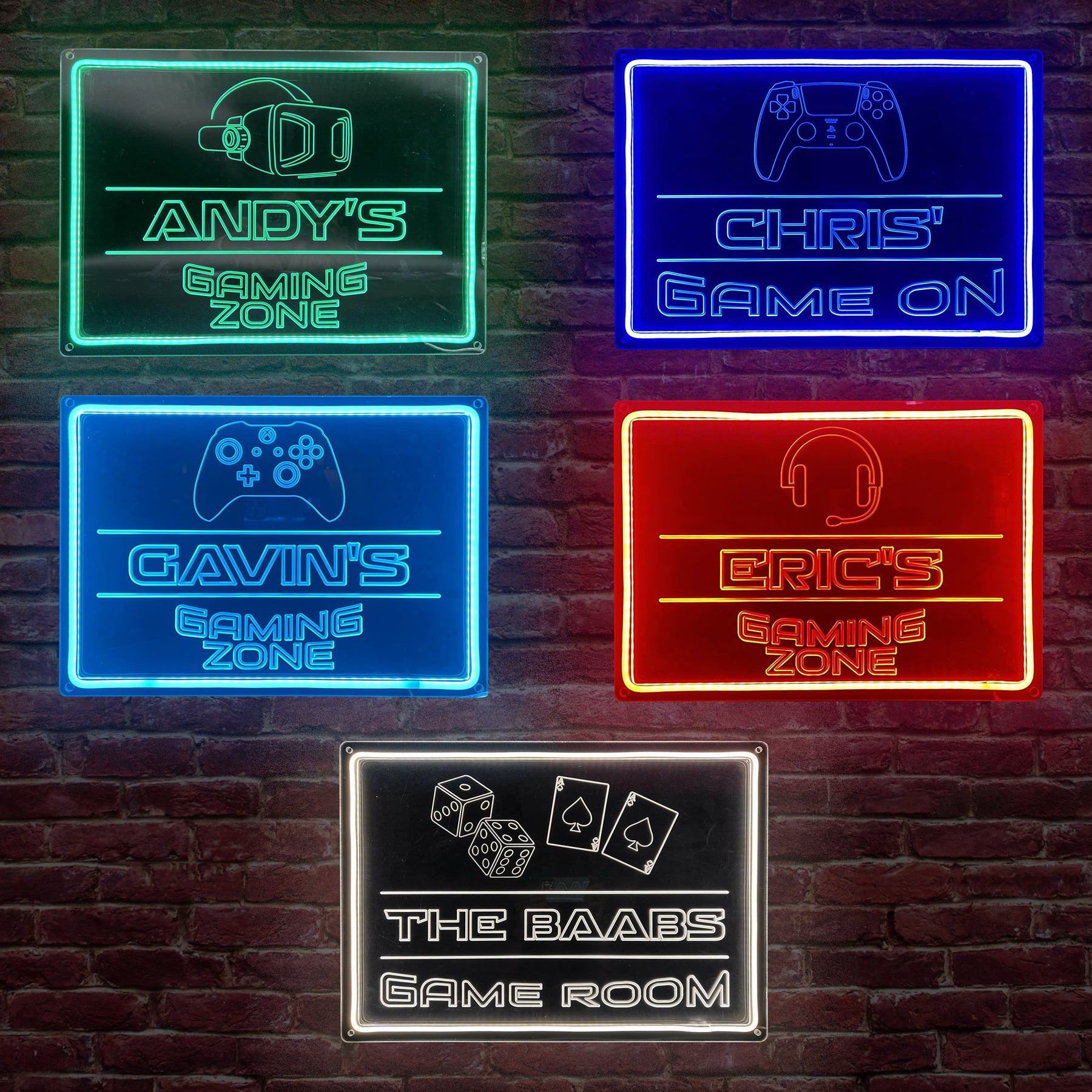 Personalized LED Gamer Sign for Gaming Room Decor – WhatABirdie Neon