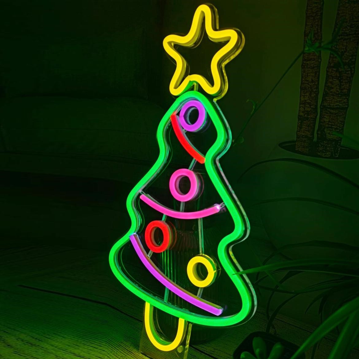 Christmas Tree Indoor/Outdoor LED Neon Light for Holiday Decoration ...